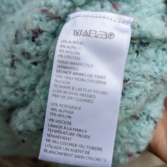 Urban Outfitters Alpaca Blend Balloon Sleeve Sweater Blue Size XS - Picture 3 of 5